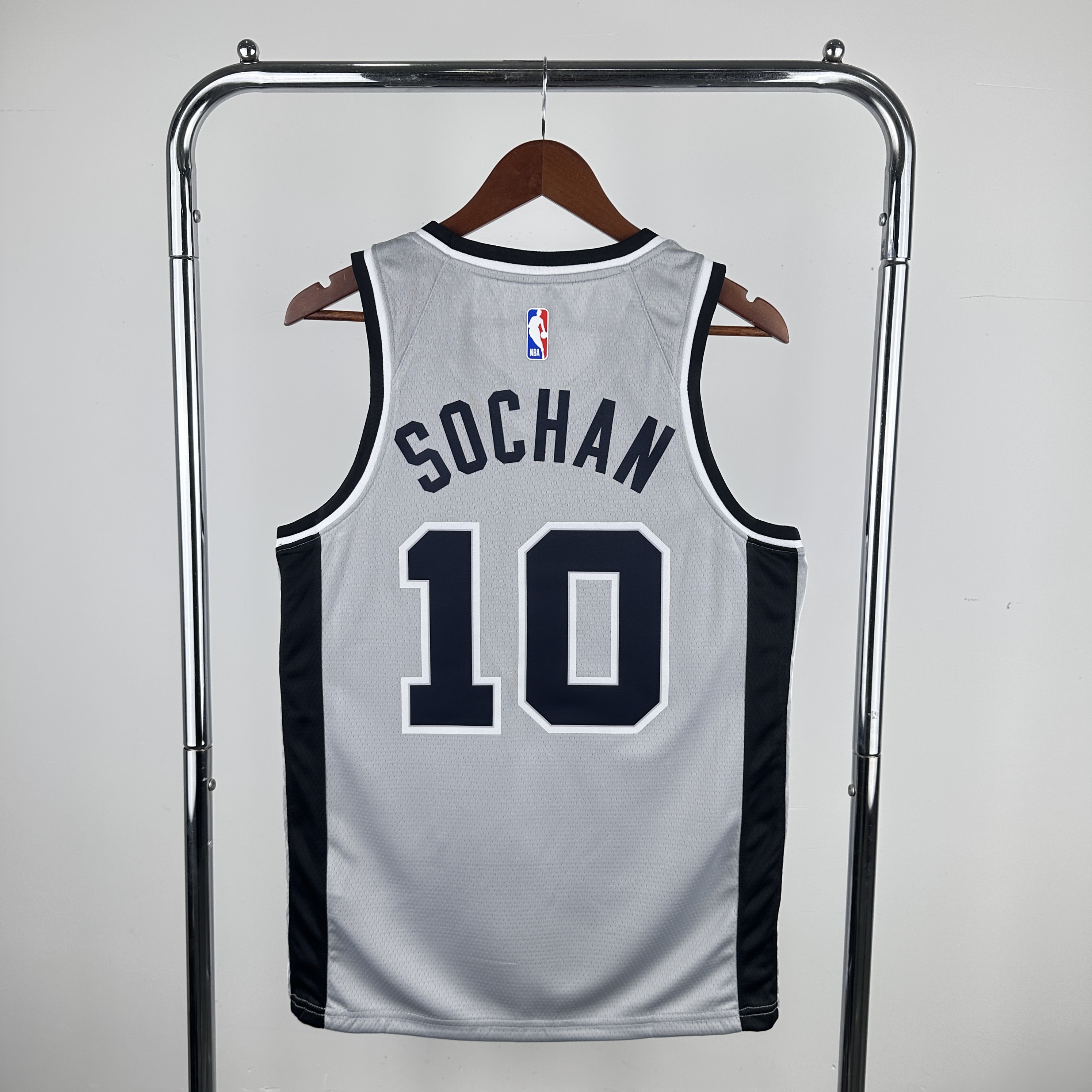 Men San Antonio Spurs #10 Sochan Grey NBA 2024 Jersey